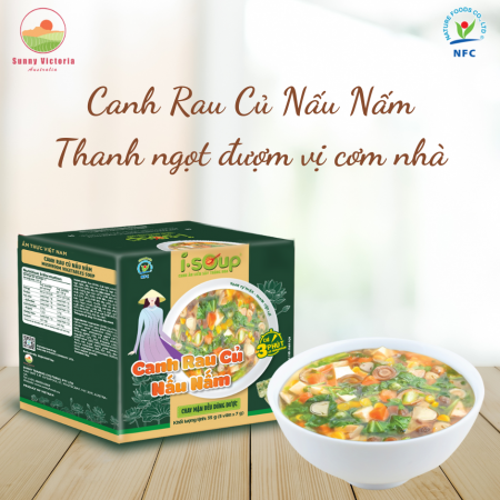 Mushroom Vegetables Soup (Canh Rau Củ Nấu Nấm)